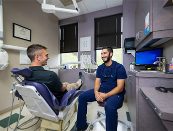 team member going over financial options with patient in Worcester